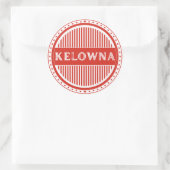 Kelowna City Pride Emblem – Canadian Identity Runder Aufkleber (Tasche)