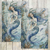 KELP FOREST MERMAID DECOUPAGE SEIDENPAPIER