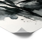Kelp-Wald-Sumi-e-Wasserfarbenkunst Poster (Ecke)