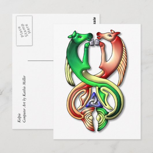 Kelpie Colors Postkarte (Vorne/Hinten)