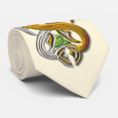Kelpie Gold und Silber Krawatte (Gerollt)