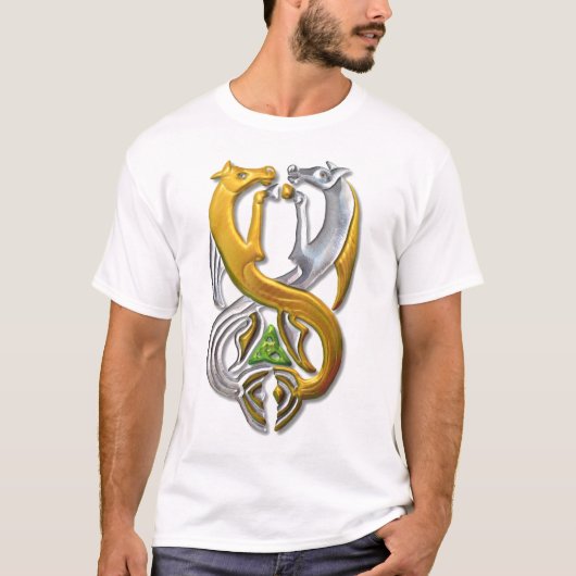 Kelpie Gold und Silber T-Shirt (Vorderseite)