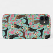 Kelpie Hunde Vintage Blumenzwerge Case-Mate iPhone Hülle (Rückseite (Horizontal))