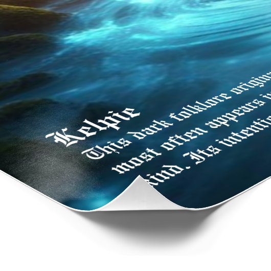 Kelpie River Spirit Poster (Ecke)