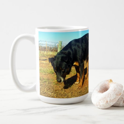 Kelpie Sooky Face, Kaffeetasse (Mit Donut)