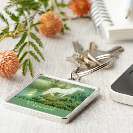 Kelpie Water Horse Personalisierter Name Schlüsselanhänger (Seite)