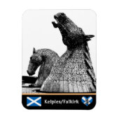 Kelpies & Statues in Falkirk / Scotland Art Magnet (Vertikal)