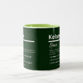 Kelsey, Girl Personalized Name Definition Mug Zweifarbige Tasse (Mittel)