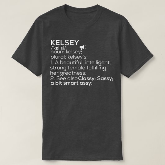 Kelsey Name Kelsey Definition Kelsey Female Name K T-Shirt (Design vorne)
