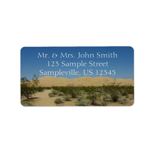 Kelso Dunes im Mojave Nationalpark Adressaufkleber (Vorne)