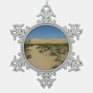 Kelso Dunes im Mojave Nationalpark Schneeflocken Zinn-Ornament