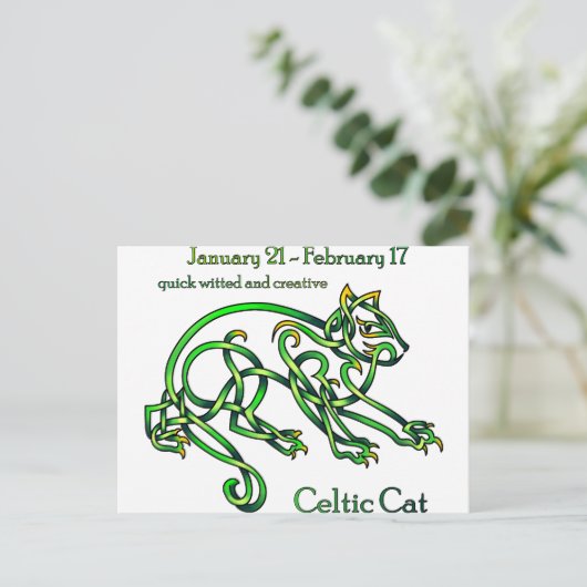 Keltenkatze Postkarte (Stehend Vorderseite)