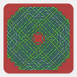 Keltenknoten-Kranz Quadratischer Aufkleber
