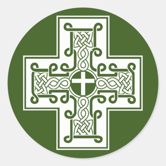 Keltenkreuz Runder Aufkleber (Vorderseite)
