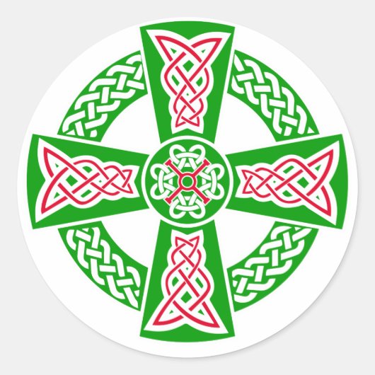 Keltenkreuz Runder Aufkleber (Vorderseite)
