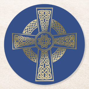 Keltenkreuz Runder Pappuntersetzer
