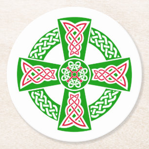 Keltenkreuz Runder Pappuntersetzer