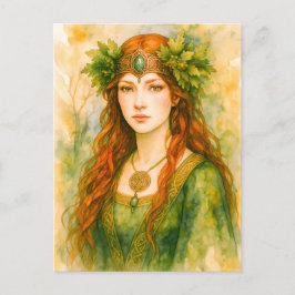 Keltentrommel mit Eichenblätterkrone Feiertagspostkarte