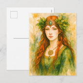 Keltentrommel mit Eichenblätterkrone Feiertagspostkarte (Vorne/Hinten)