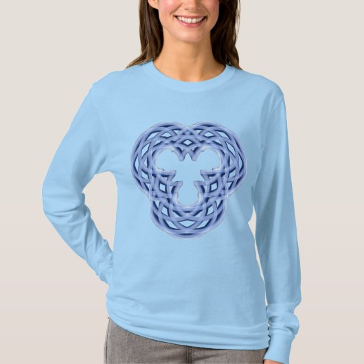 keltisch-blauer Ornament T-Shirt (Vorderseite)