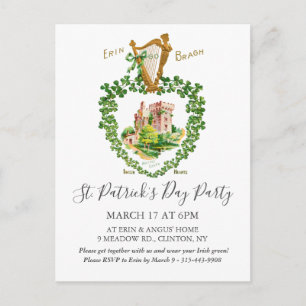 Keltisch irischer Blarney Castle St. Patrick's Day Feiertagspostkarte