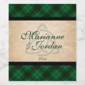 keltisch Kariert Weinetikett (Einzelnes Label)