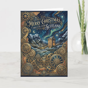 Keltisch-schottische Weihnachtskarte Karte