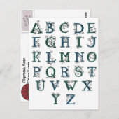 keltische Alphabet-Postkarte Postkarte (Vorne/Hinten)