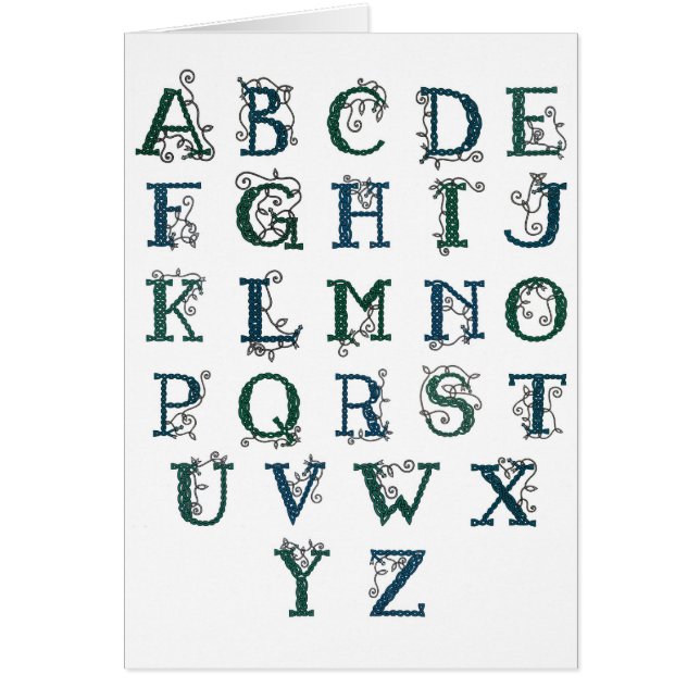 Keltische Alphabetkarte (Vorne)