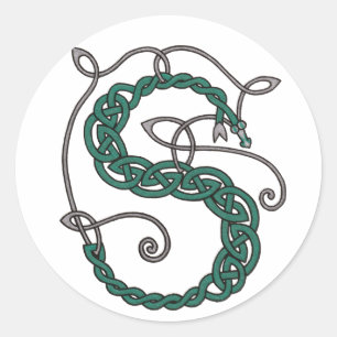 Keltische Aufkleber des Buchstabe-S