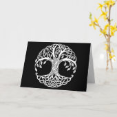 keltische Baumgrüßkarte Karte (Gelbe Blume)