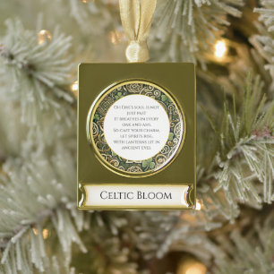 Keltische Blüte Banner-Ornament Gold