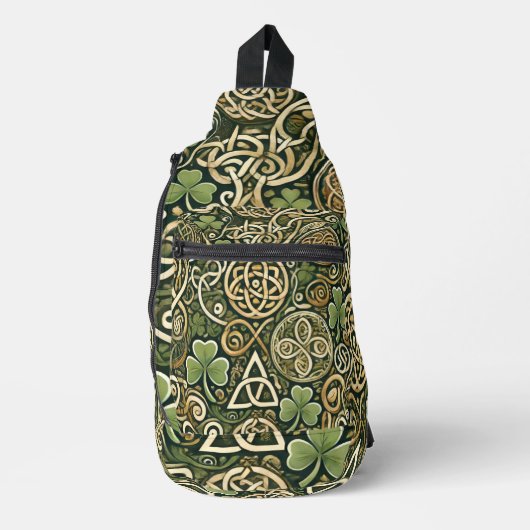 Keltische Blüte Crossbody Bag (Vorderseite)
