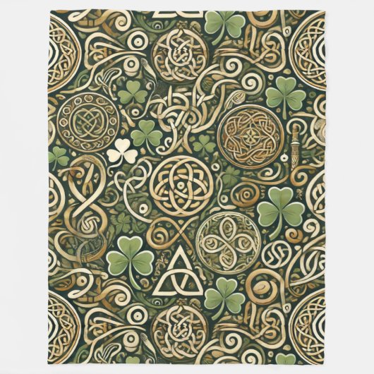 Keltische Blüte Fleecedecke (Vorderseite)