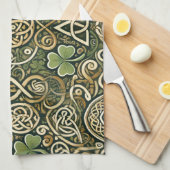 Keltische Blüte Geschirrtuch (Viertel Falte)