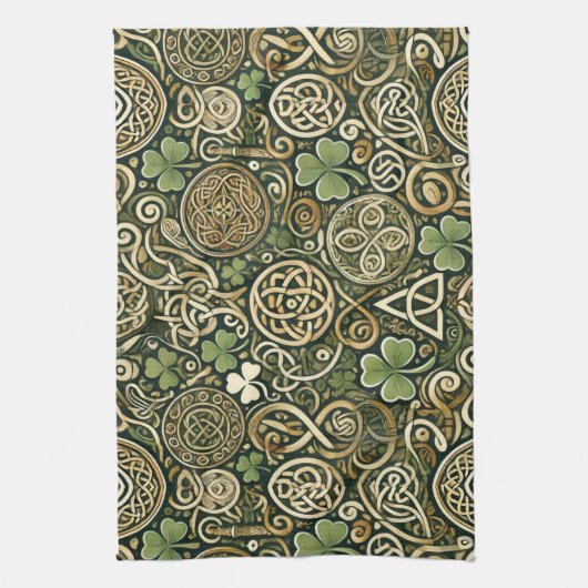Keltische Blüte Geschirrtuch (Vertikal)