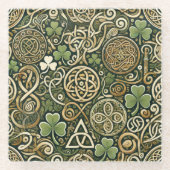 Keltische Blüte Glasuntersetzer (Vorderseite)