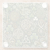 Keltische Blüte Glasuntersetzer (Rückseite)