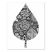 Keltische Blüte Gummistempel (Prägung)