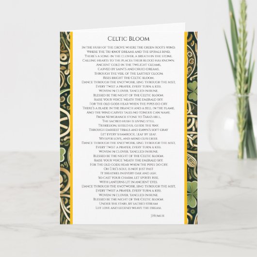 Keltische Blüte Karte (Vorderseite)