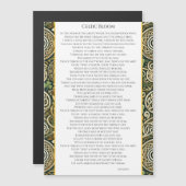 Keltische Blüte Magnetkarte (Vorne/Hinten)