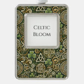 Keltische Blüte Rahmen-Ornament Silber (Vorderseite)