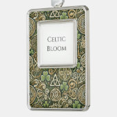 Keltische Blüte Rahmen-Ornament Silber (Links)