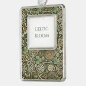 Keltische Blüte Rahmen-Ornament Silber (Links)