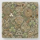 Keltische Blüte Steinuntersetzer (Vorderseite)