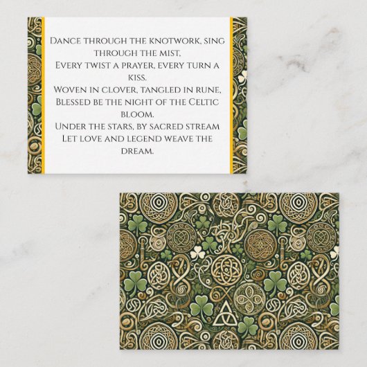 Keltische Blüte Visitenkarte (Vorne/Hinten)