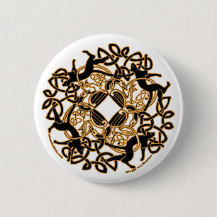 Keltische Buttone und Tasten Samhain Cats Design # Button