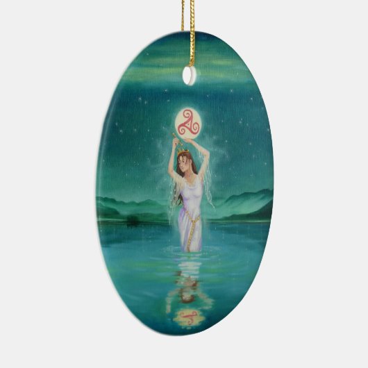 "Keltische Dame des Sees" Verzierung-Göttin Keramikornament (Rechts)