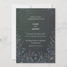 Keltische Distel-Hochzeitseinladung