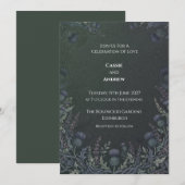 Keltische Distel-Hochzeitseinladung Einladung (Vorne/Hinten)